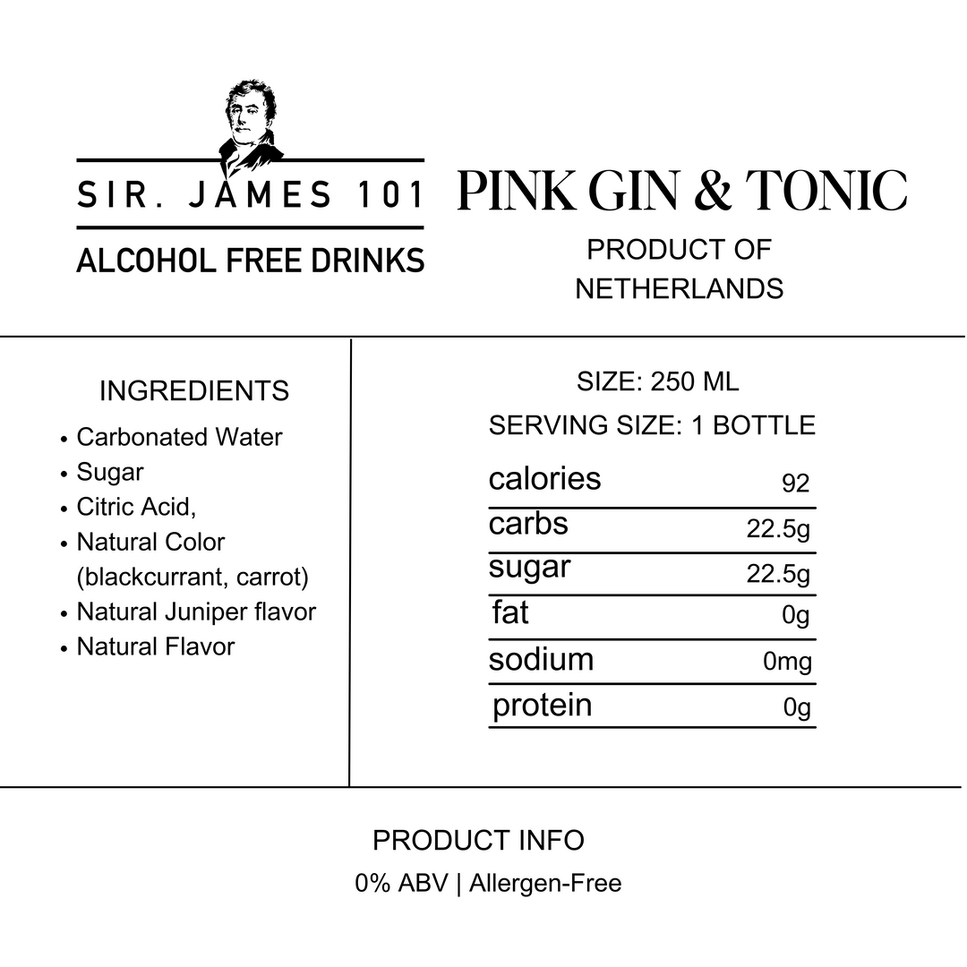Sir James 101 Pink Gin & Tonic | 4-pack