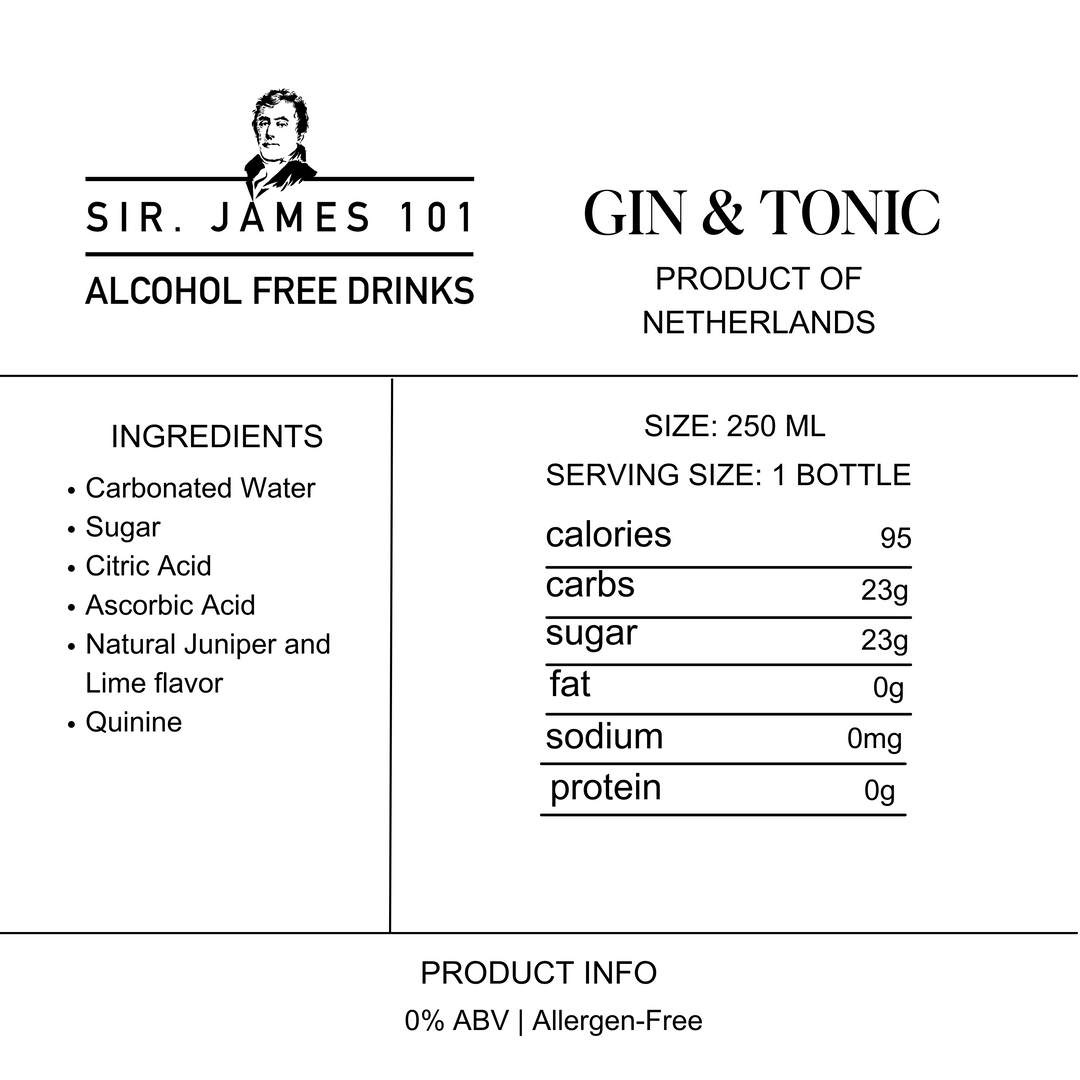 Sir James 101 Gin & Tonic | 4-pack