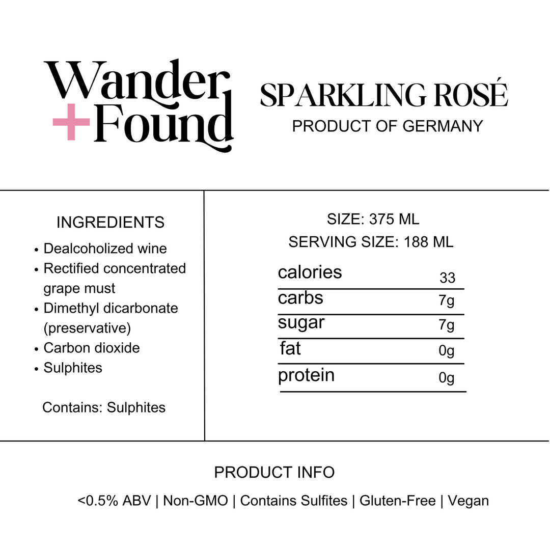 Wander + Found Sparkling Rosé - 1/2 Bottle