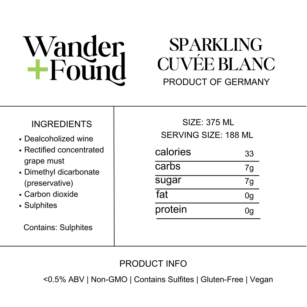 Wander + Found Sparkling Cuveé Blanc - 1/2 Bottle