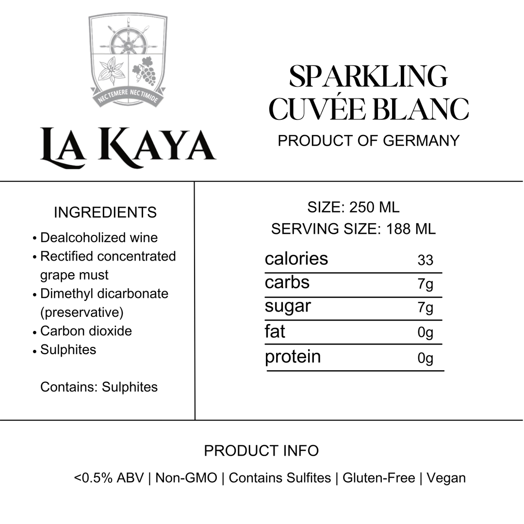 La Kaya Sparkling Cuveé Blanc - 250ml Single Serve Can | 4-pack