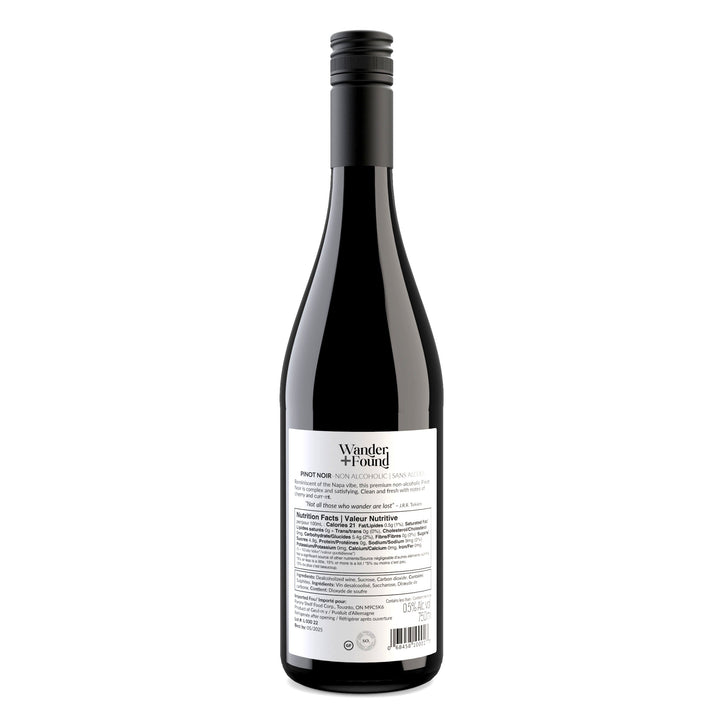 Wander+Found Pinot Noir 750mL - Non Alcoholic Red Wine
