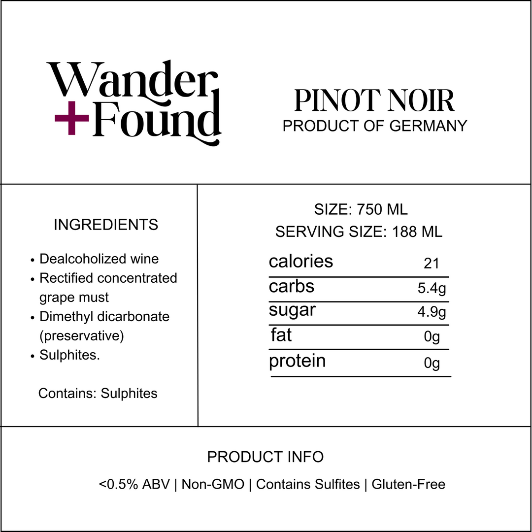 Best Pinot Noir Wine - Wander Found Dealcoholized Red wine – PSAlcoholFree